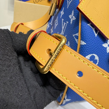 P9 Speedy 30 Bandouliere Navy Blue Leather - Level 5