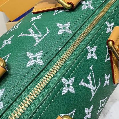 P9 Speedy 30 Bandouliere Green Leather - Level 5