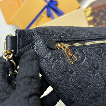 High Rise PM Bumbag Black Empreinte Leather - Level 5