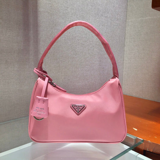 Nylon Re-Edition Hobo Bag Pink PRD - Level 3