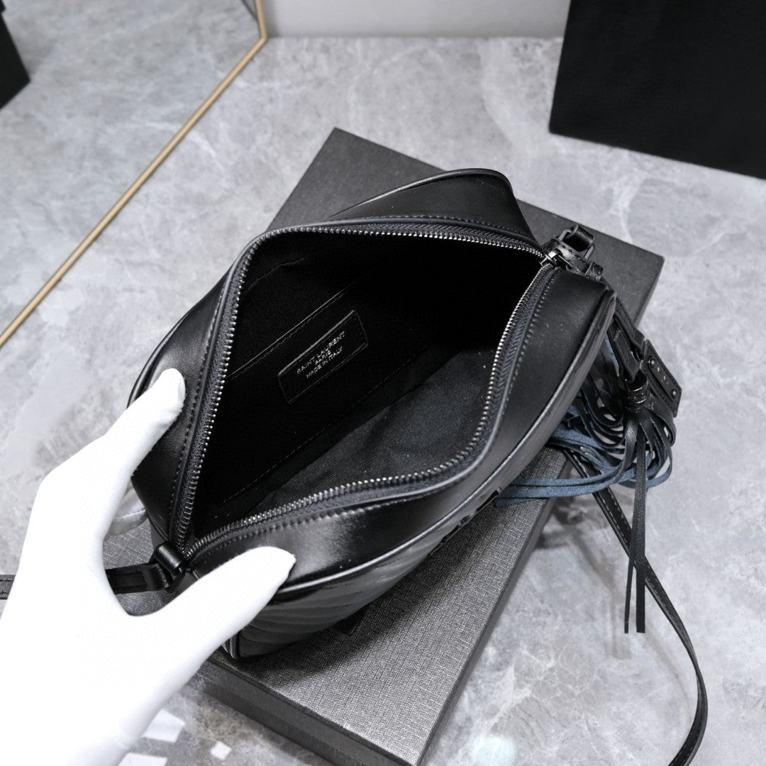 Black Leather Lou Camera Bag YLS - Level 3