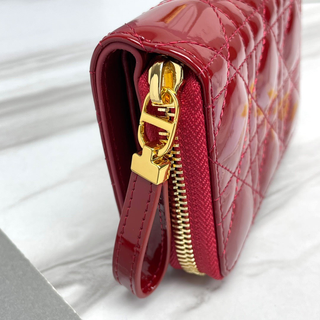 Red Patent Leather Caro Wallet CDR - Level 5