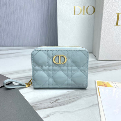 Light Blue Patent Leather Caro Wallet CDR - Level 5