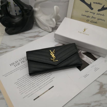 Black Leather YLS Long Wallet - Level 3