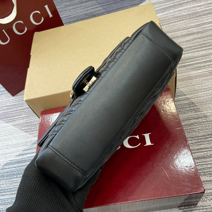 Medium Marmont Bag Black Leather - Level 5