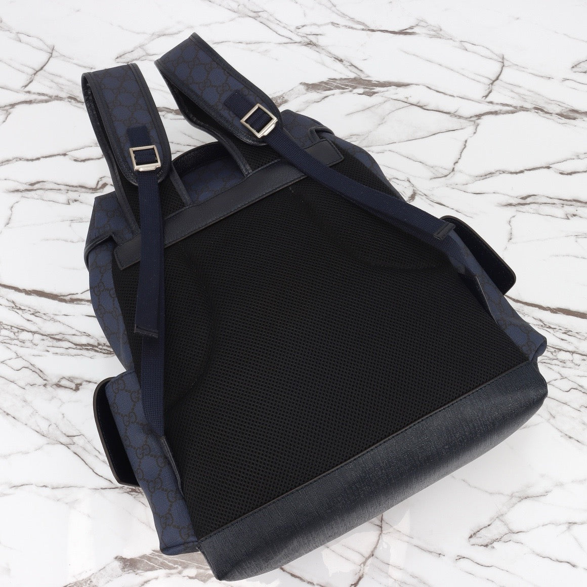 Blue Ophidia Canvas & Leather Backpack - Level 5