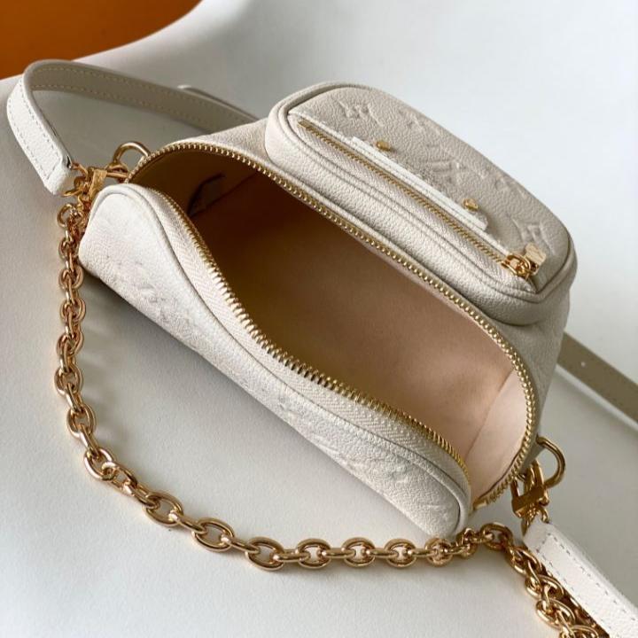 Cream Empreinte Leather Mini Bumbag - Level 4