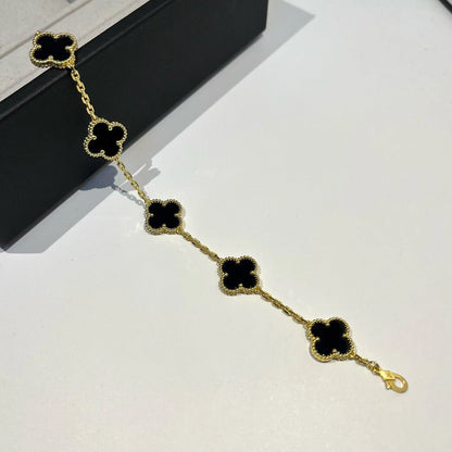 5-Clover Bracelet - Black