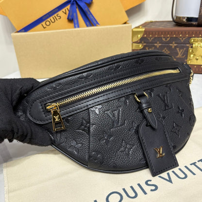 High Rise PM Bumbag Black Empreinte Leather - Level 5