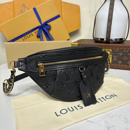 High Rise PM Bumbag Black Empreinte Leather - Level 5