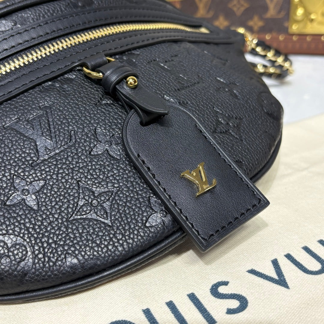 High Rise PM Bumbag Black Empreinte Leather - Level 5