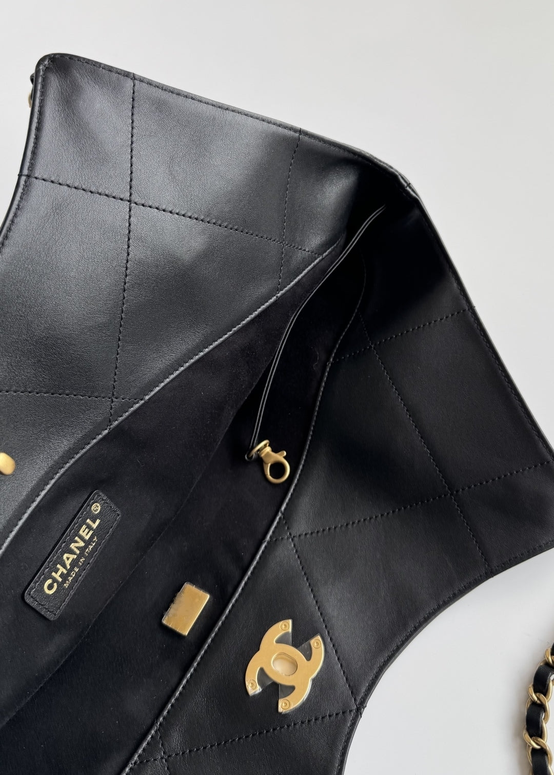 Black Leather Maxi Shopping Tote Bag - Level 5
