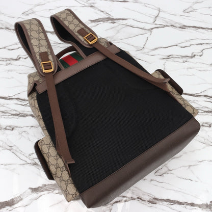 Brown Ophidia Canvas & Leather Backpack - Level 5