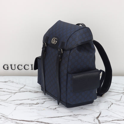 Blue Ophidia Canvas & Leather Backpack - Level 5