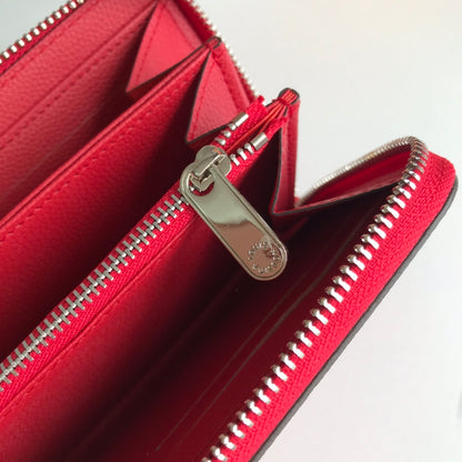 Red Mahina Leather Zippy Wallet LOU - Level 3