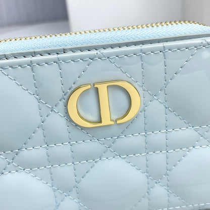 Light Blue Patent Leather Caro Wallet CDR - Level 5