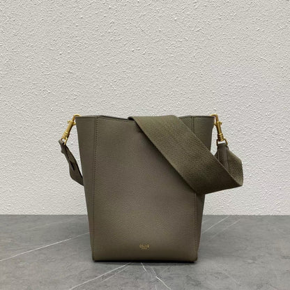 Sangle Small Bucket Bag Taupe Leather CEL - Level 5