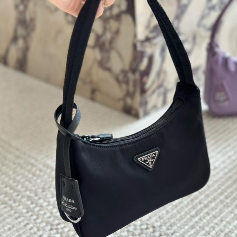 Nylon Re-Edition Hobo Bag Black PRD - Level 3