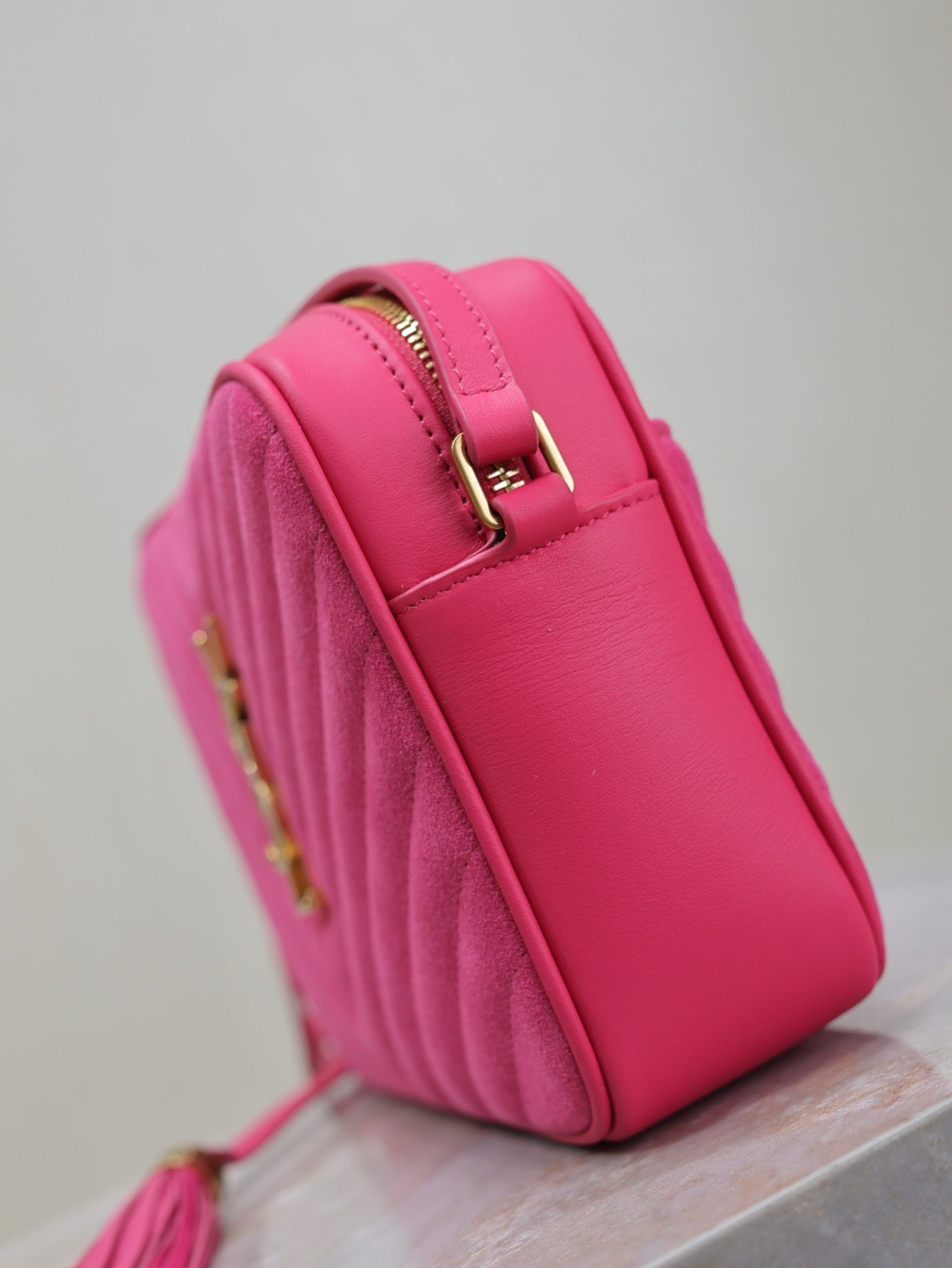 Pink Suede Lou Camera Bag YLS - Level 5