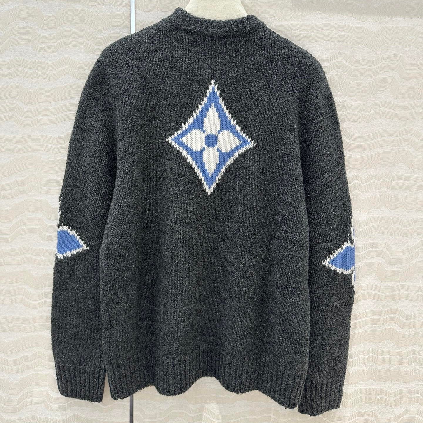 LV Grey & Blue Crewneck Knit Sweater