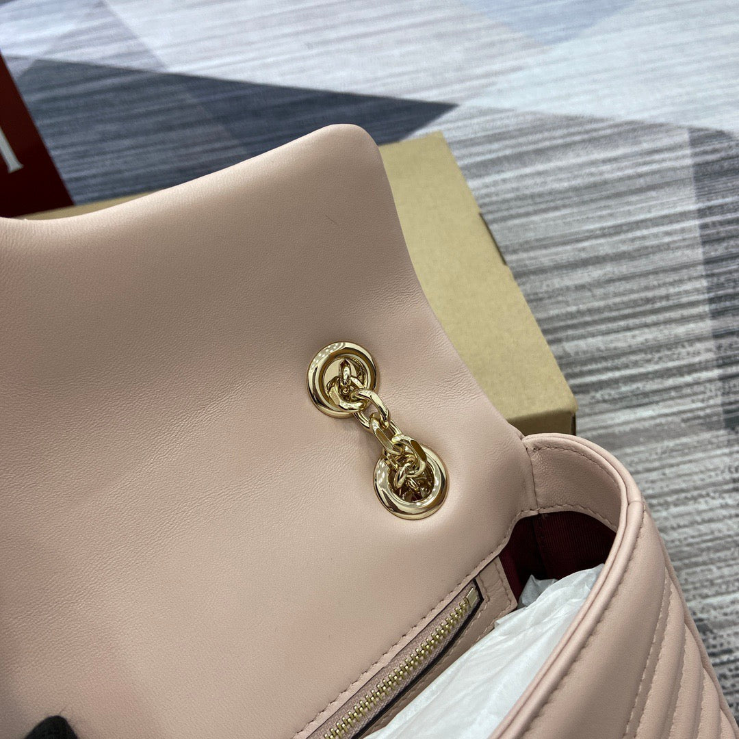 Medium Marmont Bag Light Pink Leather - Level 5