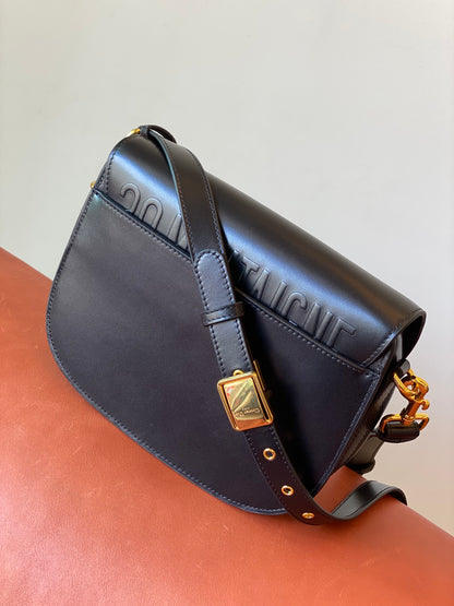 Black Leather Medium Bobby Bag CDR - Level 5