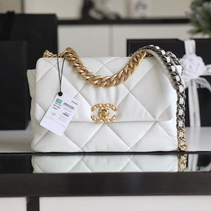 19 Bag Small White & Gold CNL - Level 5