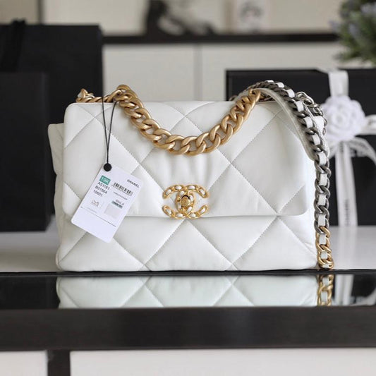 19 Bag Small White & Gold CNL - Level 5