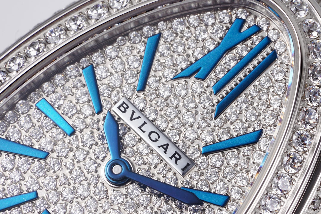 Full Diamond & Blue Seduttori Ladies Watch 33mm - Level 3