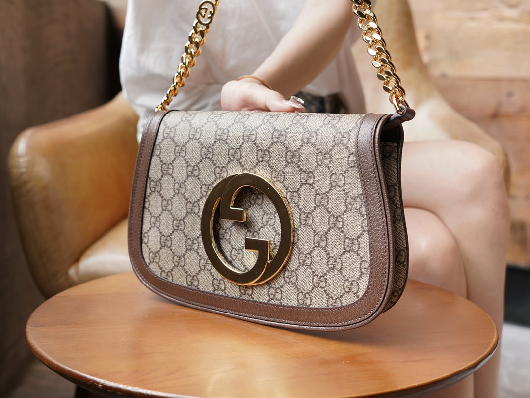 Canvas & Brown Leather Blondie Bag - Level 5