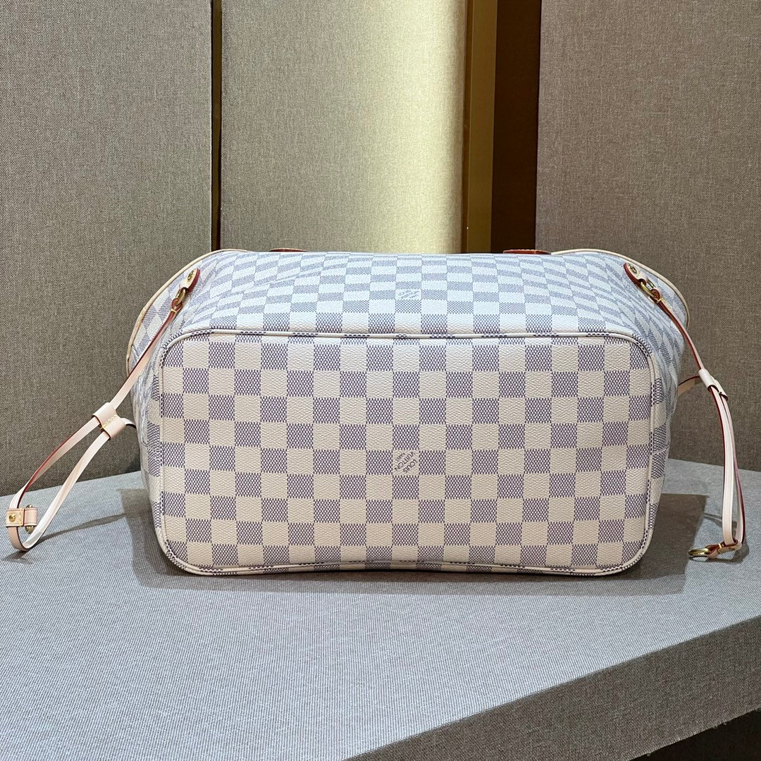 Neverfull MM White Damier & Pink - Level X