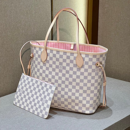 Neverfull MM White Damier & Pink - Level X