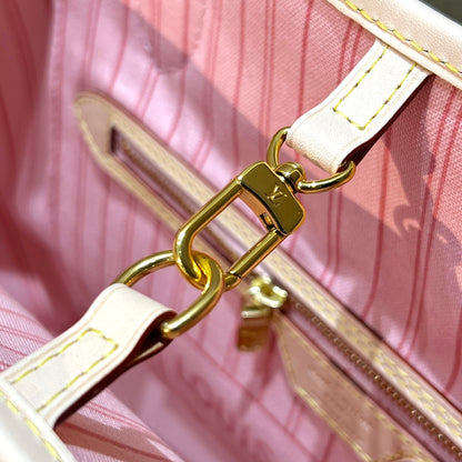Neverfull MM White Damier & Pink - Level X