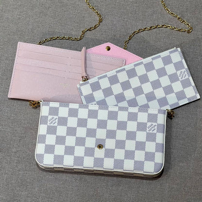 Pochette Felicie White Checker - Level X