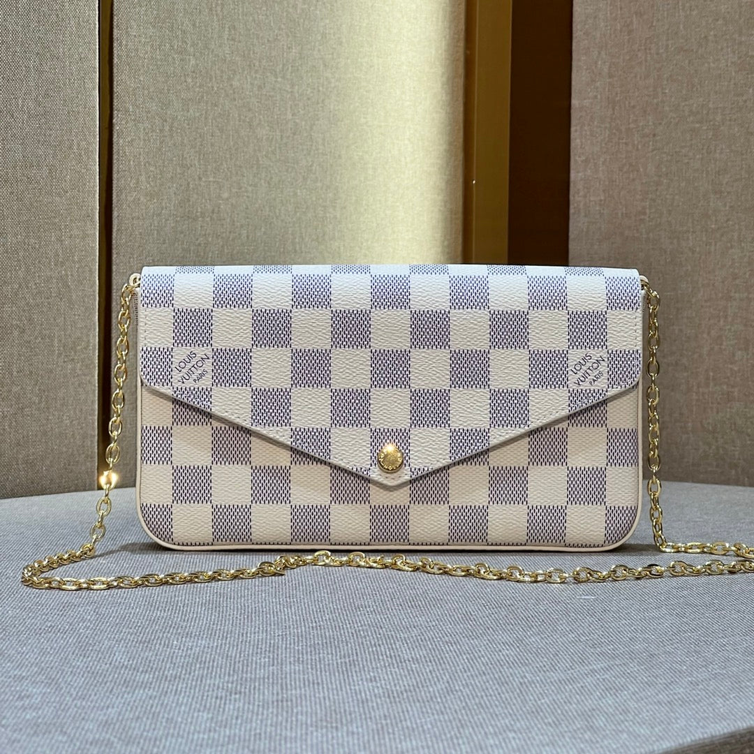 Pochette Felicie White Checker - Level X