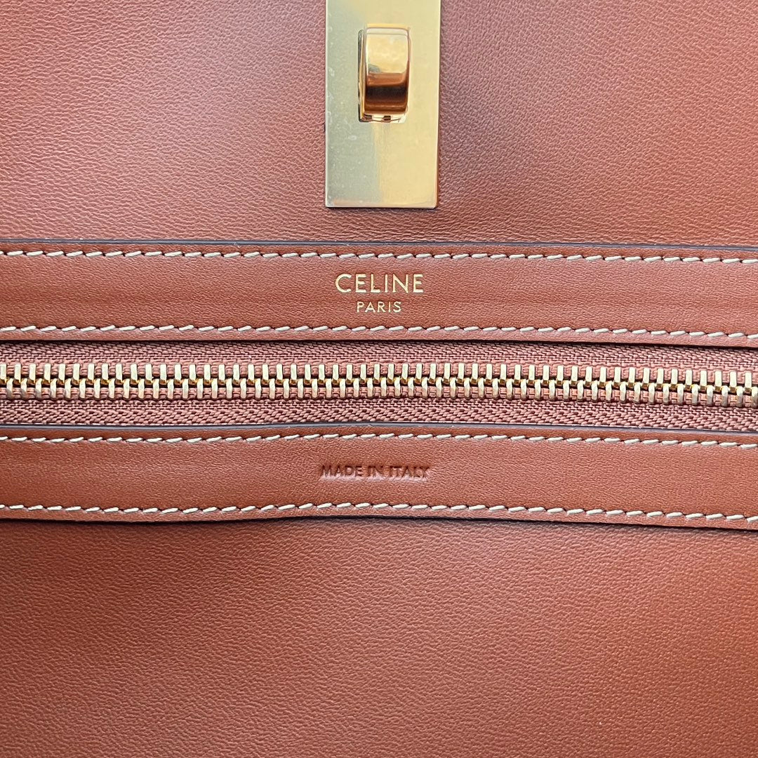Brown Leather Cabas 16 Tote Bag - Level 5