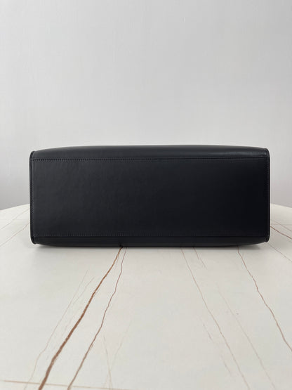 Black Leather Cabas 16 Tote Bag - Level 5