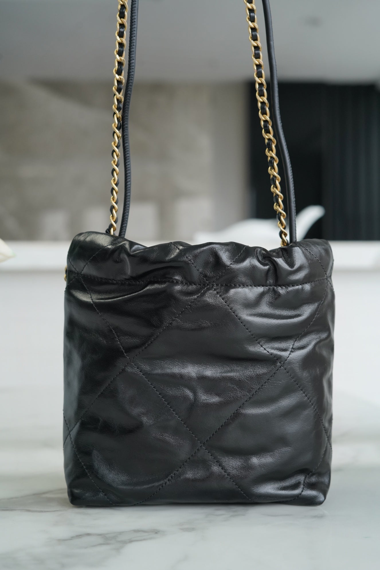 22 Mini Bag Black Lambskin Leather CNL - Level 5