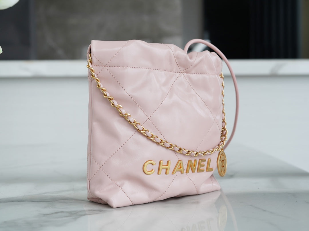 22 Mini Bag Light Pink Lambskin Leather CNL - Level 5