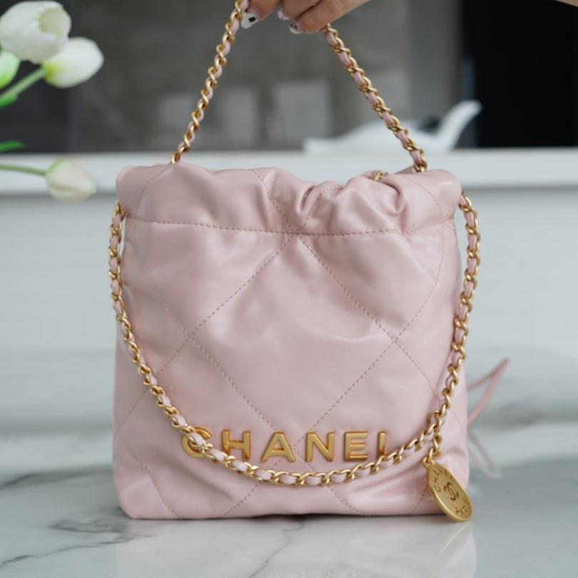 22 Mini Bag Light Pink Lambskin Leather CNL - Level 5