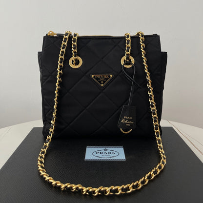 Nylon Re-Edition Chain Tote Bag - Level 5
