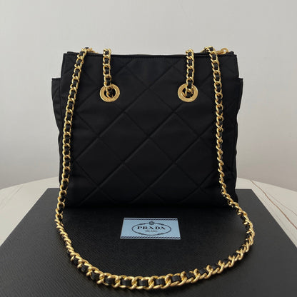 Nylon Re-Edition Chain Tote Bag - Level 5