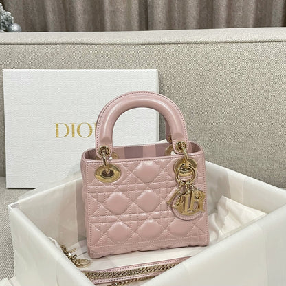 Mini Lady Light Pink Pearl Lambskin - Level X