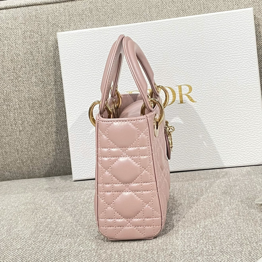 Mini Lady Light Pink Pearl Lambskin - Level X