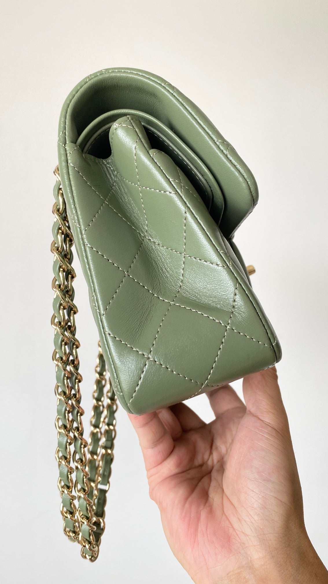 Small Flap Bag Green Lambskin CNL - Level 5