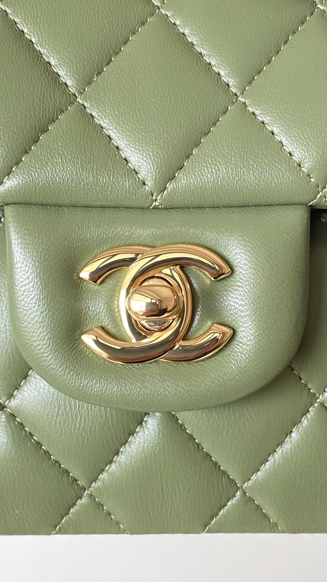 Small Flap Bag Green Lambskin CNL - Level 5