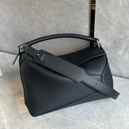 Medium Black Leather Puzzle Bag - Level 5