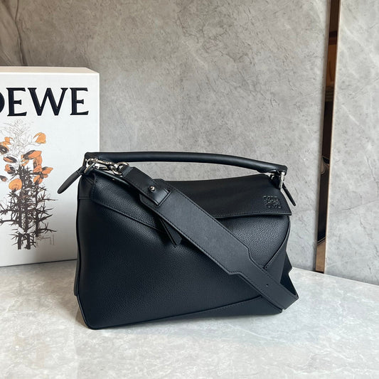 Medium Black Leather Puzzle Bag - Level 5
