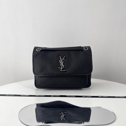 Black Leather Niki Shoulder Bag - Level 5