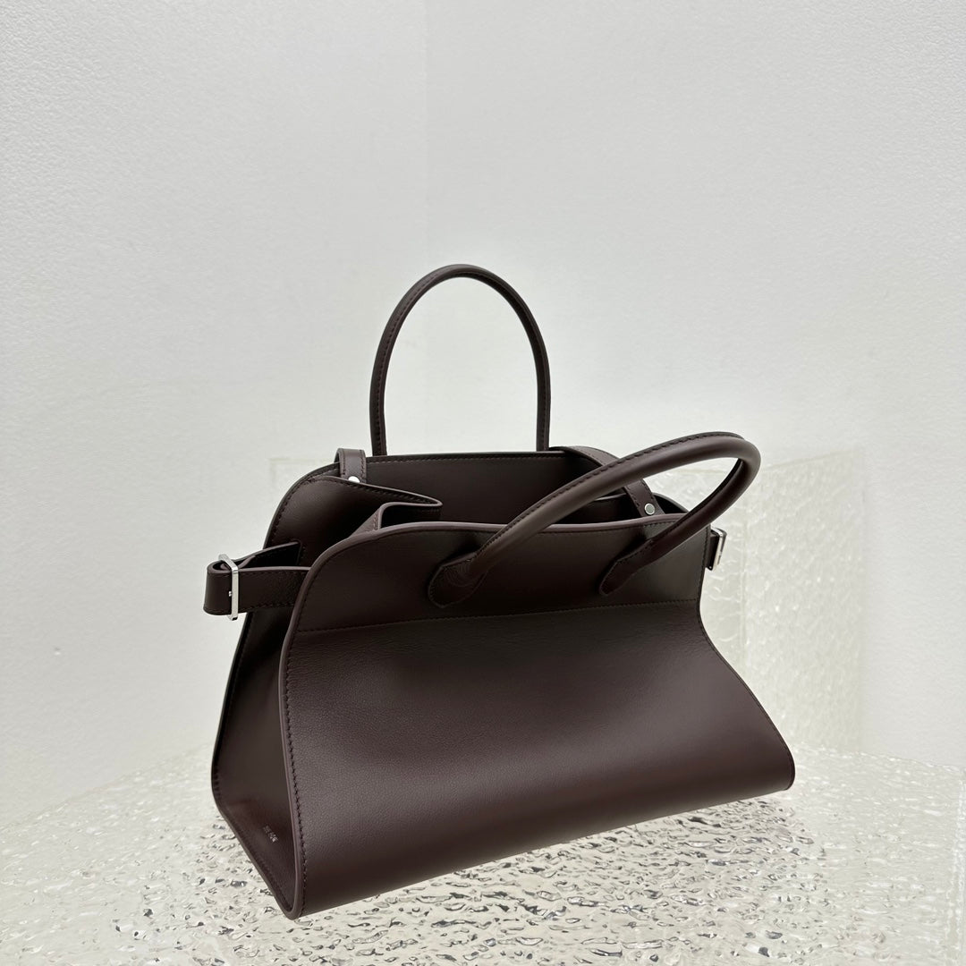 Margaux 12 Dark Brown Leather Tote Bag ROW - Level 5